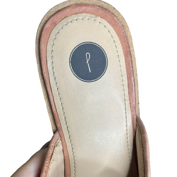 JOURNEE SIGNATURE PERRI Women's Pink‎ & Tan Woven Leather Slip-On Mule Size 9 - Picture 8 of 11